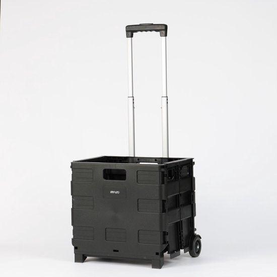 Ceruzo Folding Trolley with 30L Crates - Portable Storage Cart.